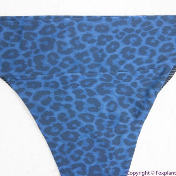 NEW Acacia Mateo bikini bottom leopard animal print blue Amur, M - Picture 7 of 16